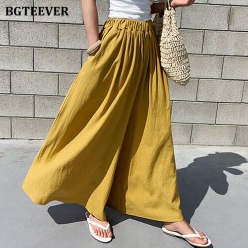 Женские льняные брюки BGTEEVER China At AliExpress