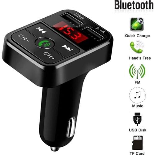 Bluetooth Car FM Transmitter Wireless Radio Adapter USB Charger Mp3 Player for iPhone Samsung ND998