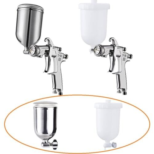 Print Spray Gun Cup Manual Spray Gun 400CC Paint Cup Stainless Steel Pot / Plastic Pot 1/4-19 Inch Thread Connector Suit W101