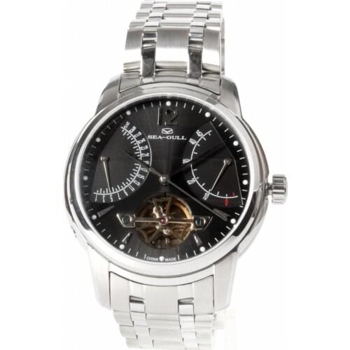 Seagull Power Reserve 45 Hours Retro Flywheel Skeleton Retrograde Date Business Self Wind Automatic Mechanical Mens Watch