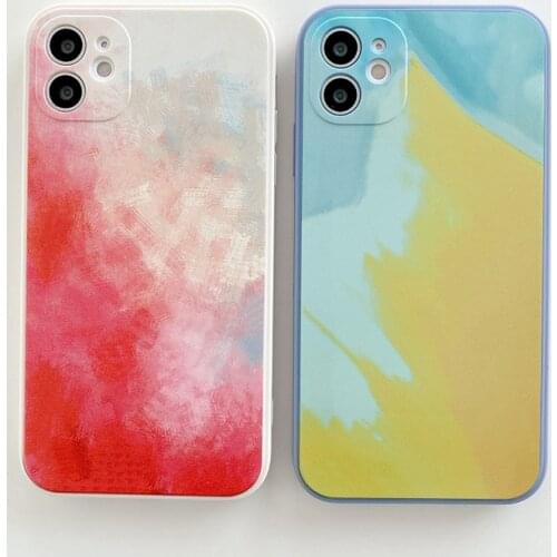 Phone Case For OPPO A3S A5S A7X A9X A11X A52 A72 A8 A31 A91 A92S A73 F9 F11 F15 Pro Reno 3 Silicone Matte Watercolour Cover