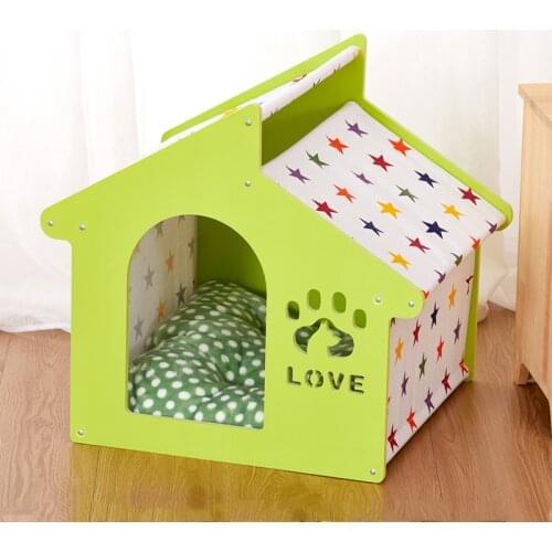 Pet wooden house dog European style outdoor Chinese kennel