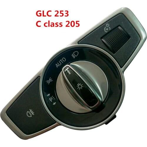 For Mercedes-Benz GLC253 C Series 205 headlight adjustment switch fog light switch parking switch 10pin