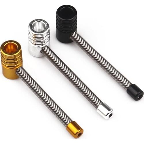 Creativity Metal Pipes Spring Shape Gift Tobacco Pipe Portable Smoking Pipe Smoke Narguile Grinder Mouthpiece Cigarette Holder