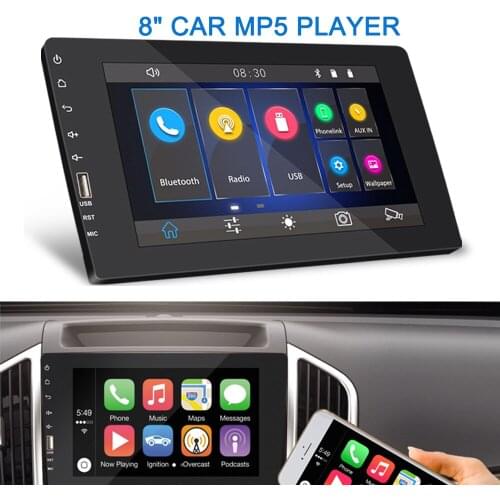 LEEPEE 2 Din Mirror Lick For Carplay Andriod Car MP5 Player Universal Auto Radio Audio FM Stereo 8" IPS Touch Screen