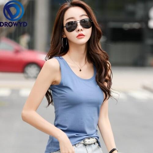 Summer Women White Harajuku T-shirt Brand Cotton Female O-Neck Sleeveless Plus Size T-shirt Casual Loose Simple Goth Tees Tops