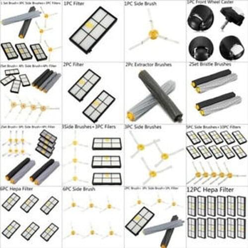 Replacement Accessory Kit For Irobot Roomba 800 Series 850 860 861 866 870 880 890 900 Series 960 980,10 Filter,10 Side Brush,2
