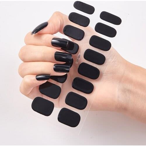 Novidades Full Cover Nail Stickers Designer Nail Decals Pure Solid Color Nail Decoration Nails Sticker Designer Creative Shiny