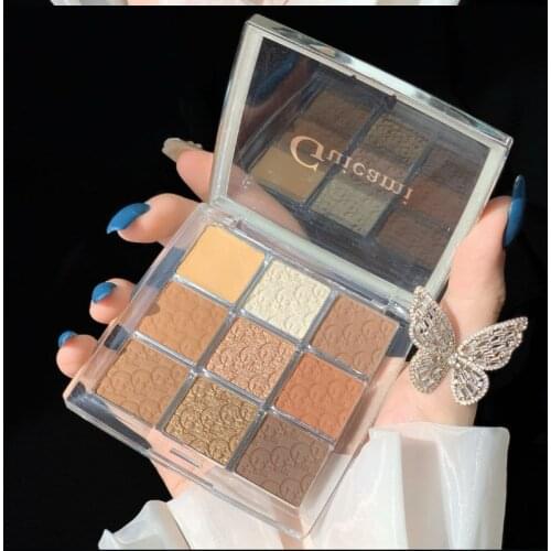 2021 Fashion New Product Nine-color Eyeshadow Palette Matte Pearlescent Eyeshadow Glitter Color Easy To Use Makeup Palette