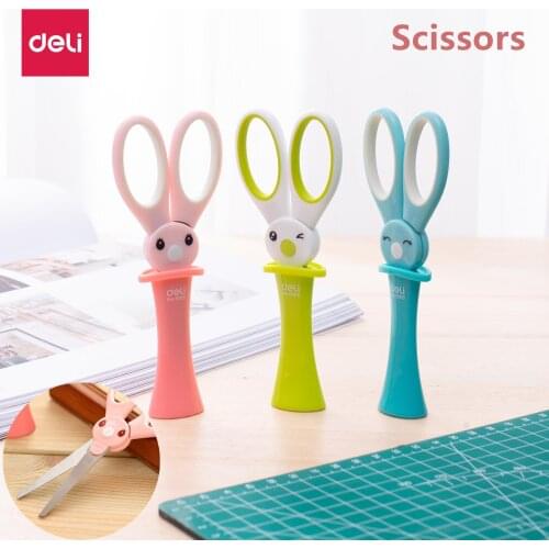 Deli School Scissors Cute Kawaii Rabbit DIY Diary Decorating scissor hand craft scissors paper kids & student stationery E6065