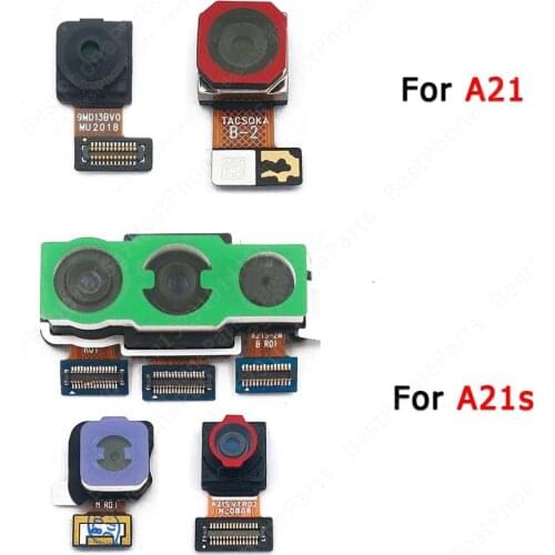 Original Front Back Camera For Samsung Galaxy A21 A21s Facing Selfie Rear Backside Frontal Camera Module Replacement Spare Parts