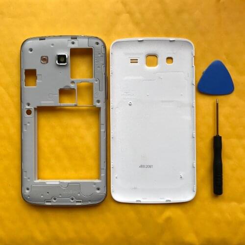Original New Housing Middle Frame With Back Panel Battery Cover Door For Samsung Galaxy Grand 2 Duos G7102 G7106 Phone Case