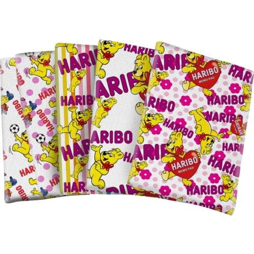 Cartoon Bear Polyester Cotton Fabric Printed Twill Fabric Patchwork Sewing Material Fabric 50*145CM