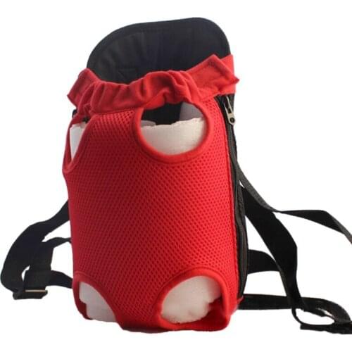 Pets Carrier Dog Front Chest Backpack Five Holes Backpack Dog Outdoor Carrier Tote Bag Sling Holder Mesh Cat Puppy Dog Carriers