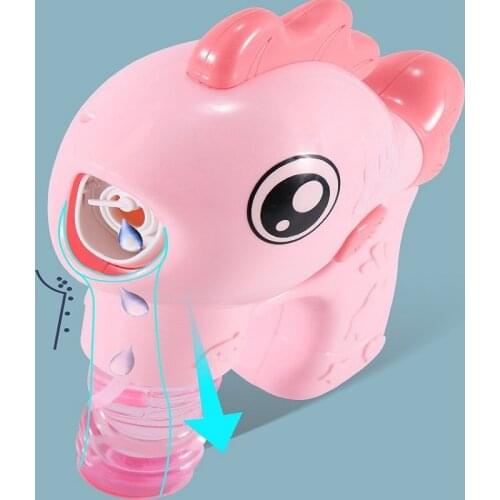 Light Music Bubble Machine Bubble Fish Automatic Bubble Gun Large Outdoor Swimming Pool Family Children Handheld Bubble Machine