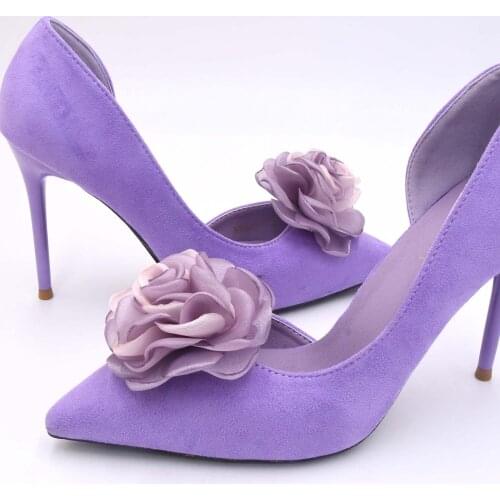 TOPQUEEN A15 2PCS High heel shoe flower Large flower decoration Wedding party decoration Shoe buckle shoes