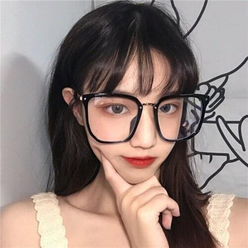 Vazrobe Fashion Women Glasses Oversized Eyeglasses Frames Female Male Makeup Nerd Vintage Spectacles