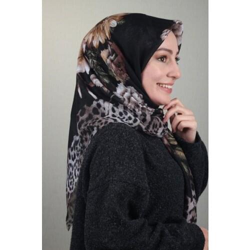 VERTU PATTERNED LINEN FLAMLI SCARF-DESEN-29-RENK-13