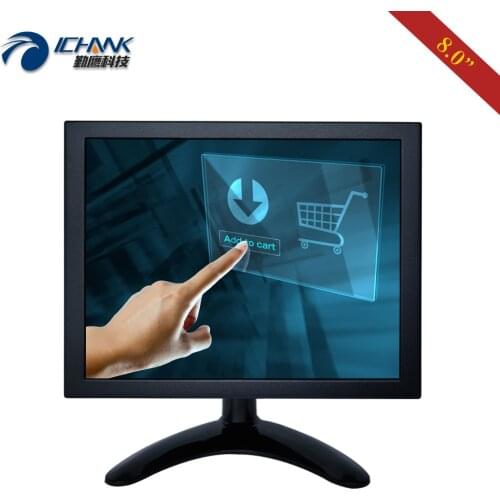 ZB080TC-262R/8" inch 1024x768 4:3 HMDI VGA USB Anti-interference Metal Industrial Resistive Touch LCD Screen PC Monitor Display