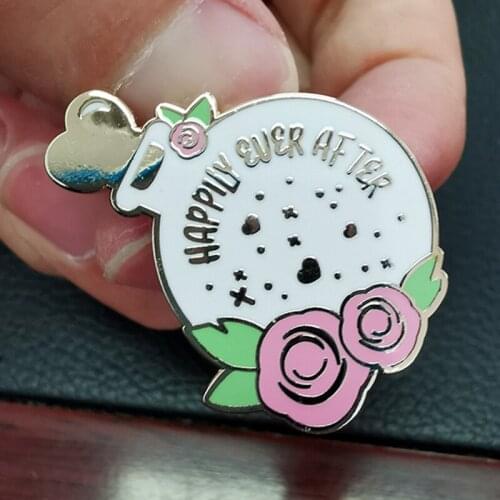 Cartoon Happily Ever After Potion Flower Enamel Brooch Pin Backpack Hat Bag Lapel Pins Badges Fashion Jewelry Accessories
