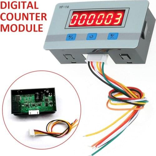 1Pc Mini LCD Digital Counter Module DC/AC5V~24V Electronic Totalizer 1~999999 Measurement Analysis Instruments