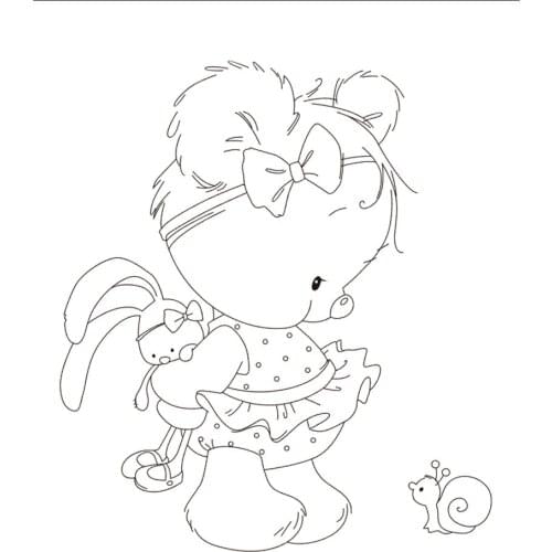 10x8 Cute bear New Transparent Clear Rubber Stamp Sheet Cling Scrapbooking Photo Album PaperCard DIY Craft