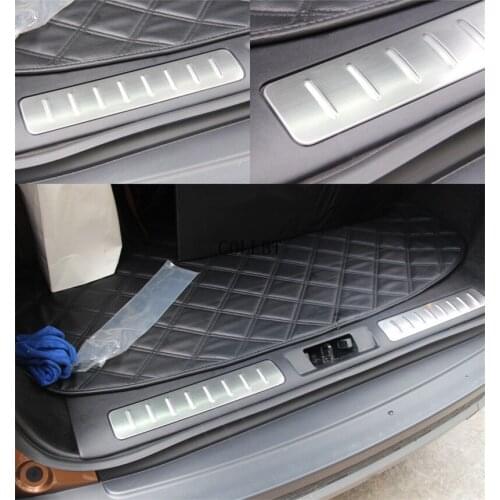 2pcs Stainless Steel Rear Inner Bumper Protector Trim Door Sill Scuff Cover Plate For Range Rover Evoque 2012-2019 Accessories