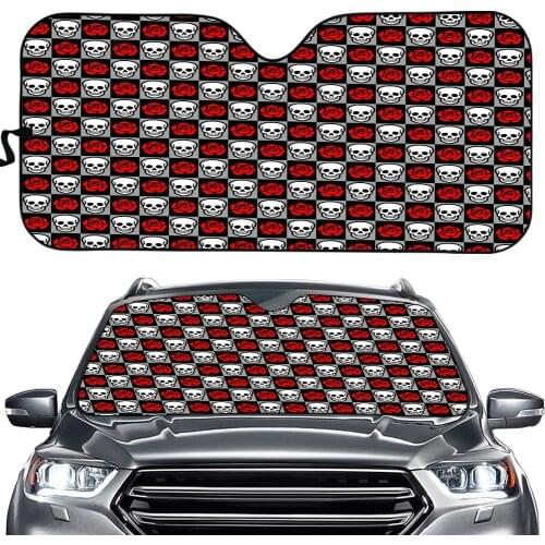 2021 Car Windshield Sun Shade Interior Protector Personalized Skull Print Auto/Vehicle Windows Sunshade Fashion SUV Sun Blocker