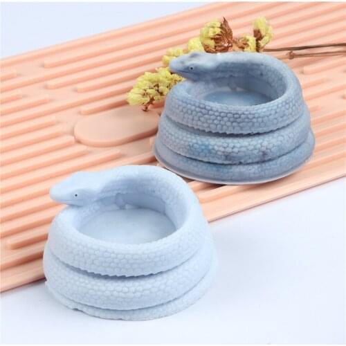 3D Cool Snake Candle Mold Food Grade Silicone Handmade Art Crafts DIY Candlestick Cake Decorating Tool Parties Animal Gadgets