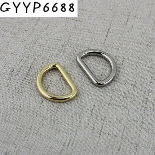 4pcs 50pcs 3.5mm 20*13mm inch inside Cast Solid welded D ring hardware metal d-ring for bag round edge d ring,alloy metal