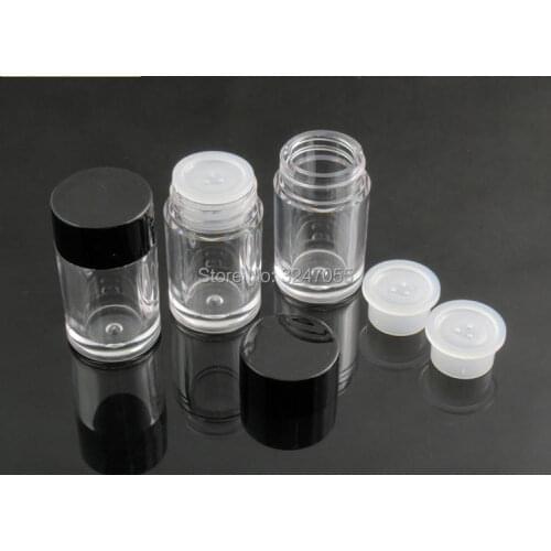 5ML Clear Empty Cosmetic Eyeshadow/Loose Powder Bottle n Sifter, Portable Plastic Beauty Nail Art Glitters Refillable Container