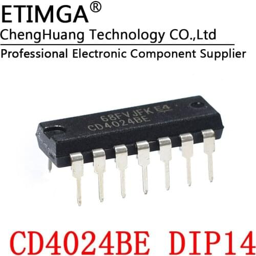 5PCS/LOT Original CD4024BE CD4024 DIP14 Binary counter chip