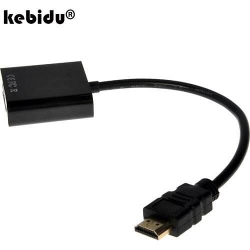 HDMI-compatible Male to VGA Female Adapter Video Converter Cable 1080P Digital to Analog Audio for PC Laptop Tablet Projector