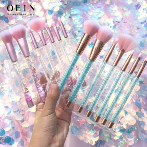 Glitter Diamond Crystal Handle Makeup Brushes Set Powder Foundation Eyebrow Face Make Up Brush Cosmetic Foundation Brush