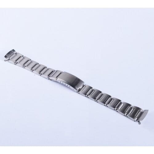 CARLYWET 19mm Vintage 316L Hollow Curved End Watch Band Strap Bracelet For Seiko Watch 6139-6002 6000 6001 6005 6032 Chrono
