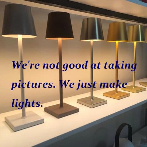 Table lamp cordless rechargeable touch sensor Metal Aluminum CE RoHs factory light China lamp direct sell 5200mAn waterproof