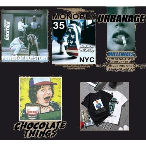 Europe fashion iron on appliques stringer thing stripe stickers on clothes diy heat transfer pringting girl letter ironing patch