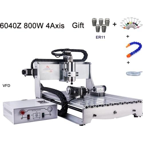 Russia no tax CNC Router 6040 4 axis USB Port CNC Engraving Machine With 800W Spindle Motor for wood metal cutting 220V 110V