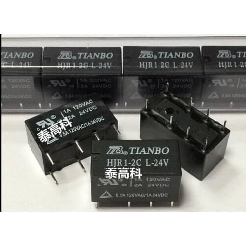 HOT NEW HJR1-2C-L-24V HJR1-2C-L-24VDC HJR 1-2C-L-24V HJR1-2C L-24V 24VDC DC24V 24V 2A TIANBO DIP8