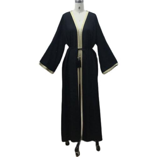 F903Abaya Kimono Muslim Cardigan Hijab Dress Turkish Islamic Clothing Abayas For Women Caftan Dubai Kaftan Oman Robe Djelaba Fem