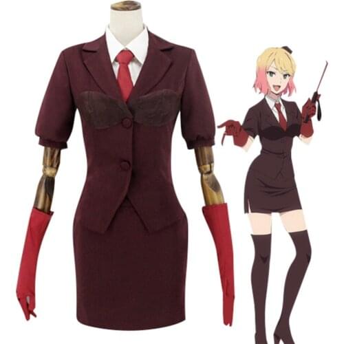 Cosplaydiy Angels of Death Catherine Ward Cosplay Costume Adult Working Suit Costume L320