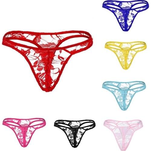 Lace Sexy Briefs Men Porno Underwear Enhance Penis Pouch Sexy Underwear Men Hot Erotic Transparent Low Rise Sissy Gay Underwear