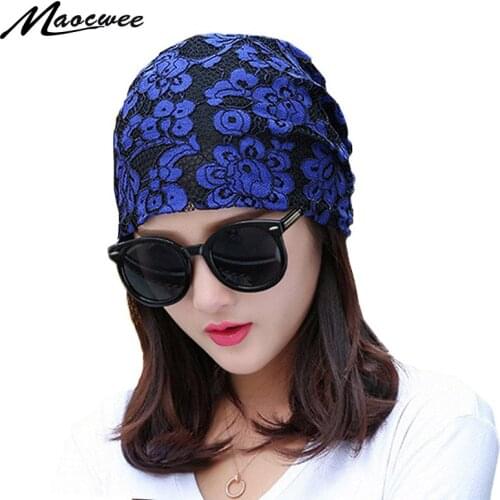 New Women Beanies Hat Casual Outdoor Lace Classic Headdress Beautiful Lady Solid Color Hat Spring And Autumn Crochet Slouch Hats