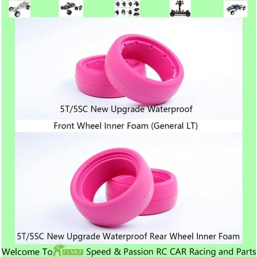 Upgrade Waterproof Front and Rear Wheel Inner Foam Fit for 1/5 HPI ROFUN ROVAN KM BAJA 5T 5SC Losi 5ive T RC CAR PARTS