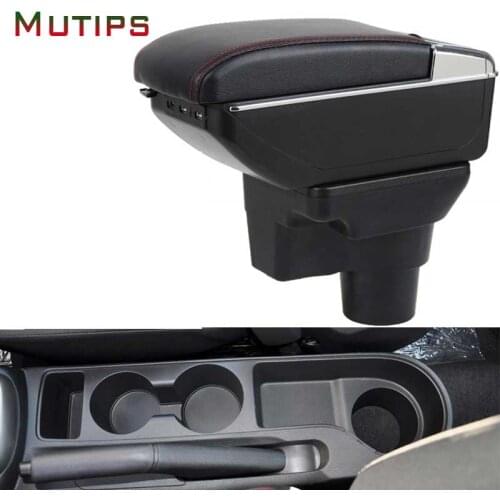 Mutips for Kia Rio 4 K2 X-line armrest box car-styling leather center console USB accessories decoration interior parts 2017