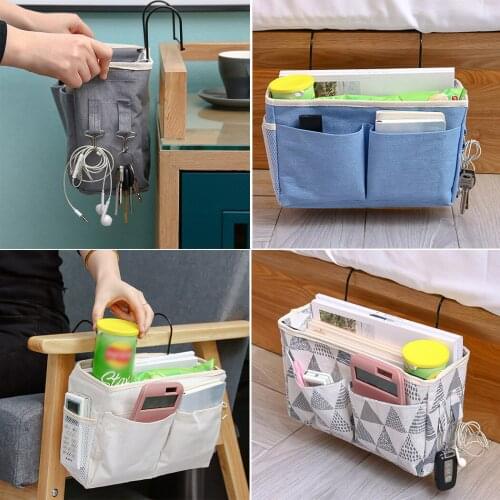 Bedside Hanging Pocket Storage Bag Bedroom Magazine Storage Pouch Diaper Caddy Toy Holder Baby Pocket Chair Box Home Organizer