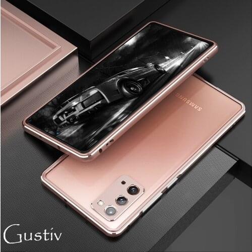 For galaxy note 20 ultra Luxury Aluminum Bumper Phone Case for Samsung Galaxy Note 20 Metal Frame Camera Lens Case Cover Fundas