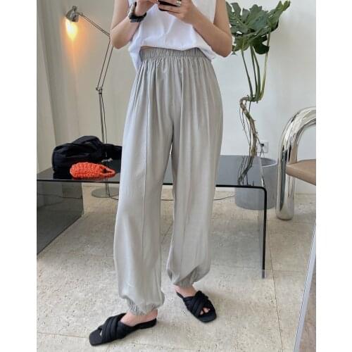 Spring summer woman viscose straight trousers