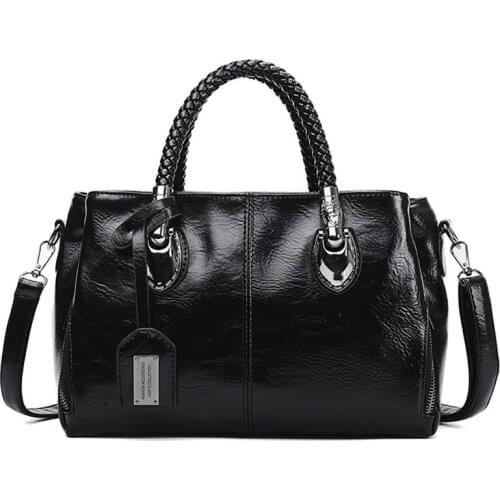 Vintage Oil Wax leather luxury handbags women bags designer ladies hand bags for women 2020 bag sac a main Femme Bolsa Feminina