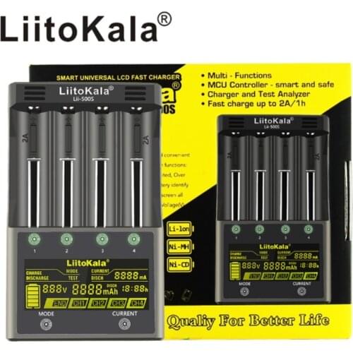LiitoKala Lii-500S LCD battery charger 18650 charger for 3.7V 18650 26650 18350 32650 AA NiMH lithium-battery Charger
